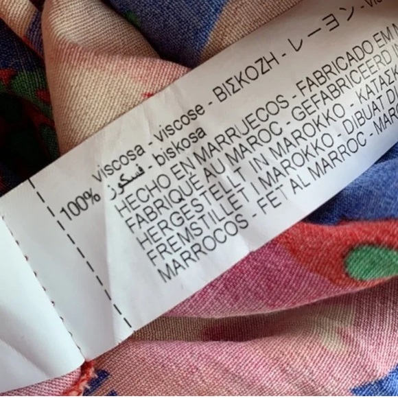 🦋 Bloggers Favorite 🦋 Zara Floral Top Long Sleeve Crop Waistband Sz M - Picture 15 of 16